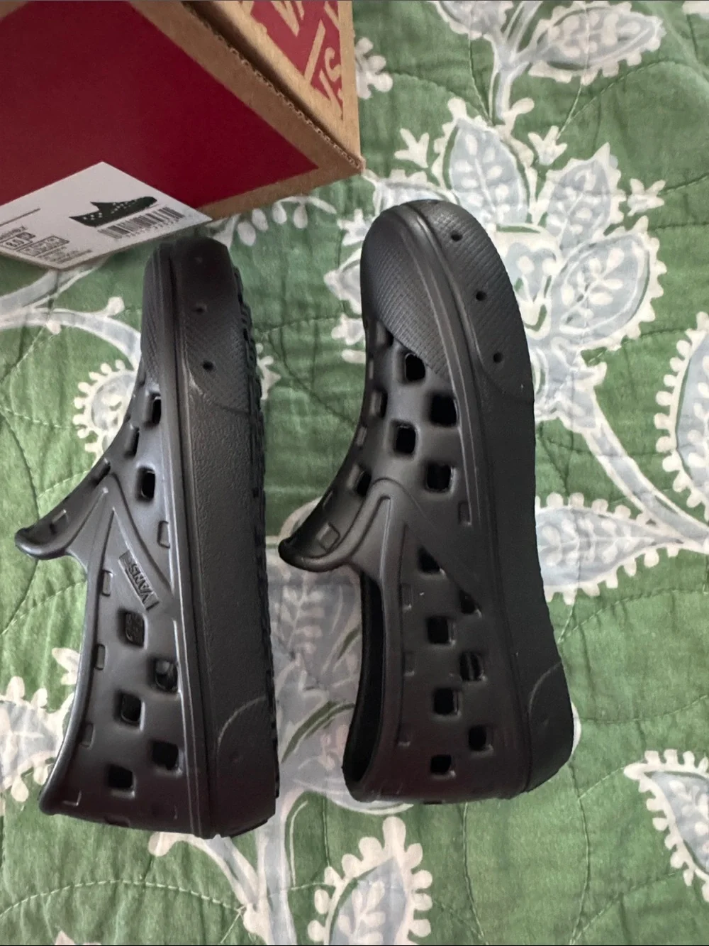 Vans Kids Black Slip-On Water Clog Shoes